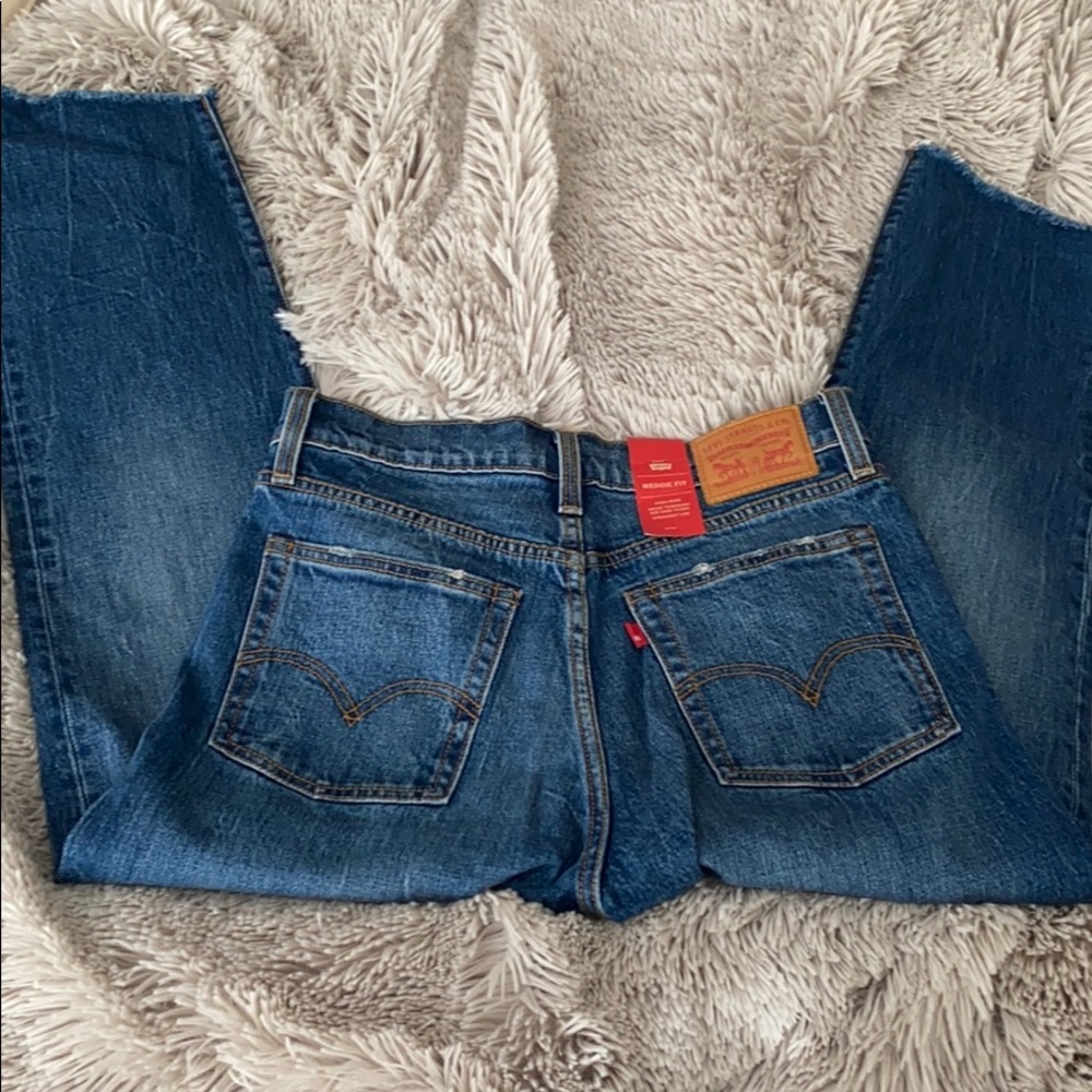 Levi Wedgie Button Fly Straight Leg Jeans